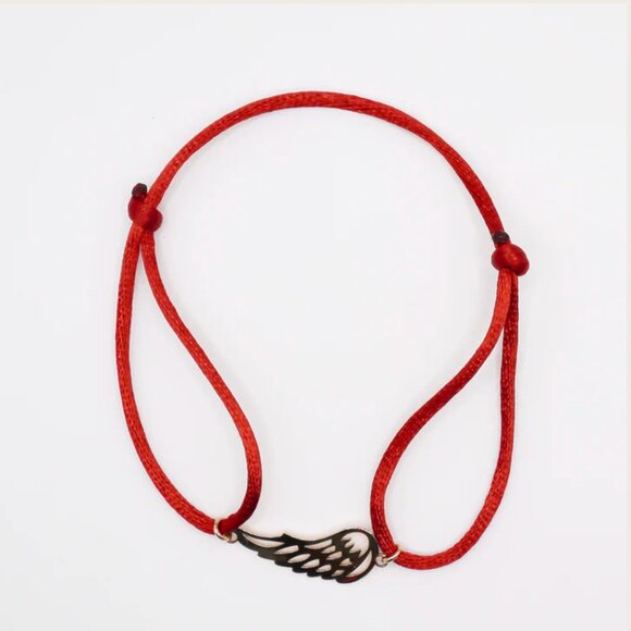 18k Gold Angel Wing Bracelet - Picture 4 of 5